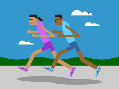 Runners illustraion illustration illustration art illustration digital illustrations minimalist seattle