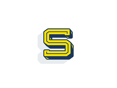 S Lockup branding concept custom design lettering logo vector