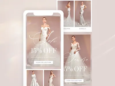 Bridal Email Marketing Design bridal bride edm email email design email designer email template feminine mailchimp mailchimp template texture wedding