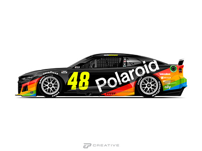 Alex Bowman Polaroid Livery Concept automotive car livery nascar polaroid racecar racing scheme wrap