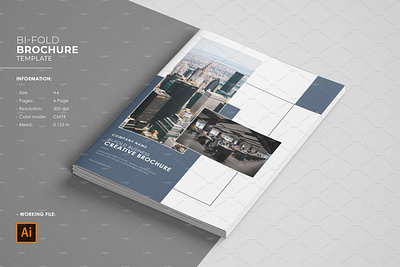 Business Bifold Brochure bifold brochure business bifold brochure business brochure clean company brochure corporate brochure illustrator template minimal modern promotional proposal