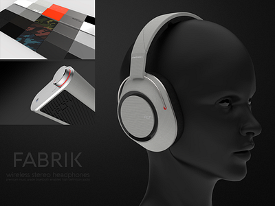 FABRIK wireless headphones concept branding cmf industrial design logo product graphics research