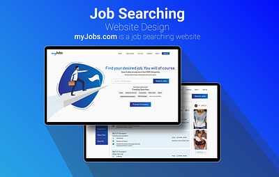 UX UI Design of a Job Searching Website (Part 1) adobe illustrator adobe xd design illustration ui ux web design web ui