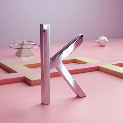 K #36daysoftype 3d 3d art 3d graphic design 3d illustration 3d illustrator designer graphic design typography