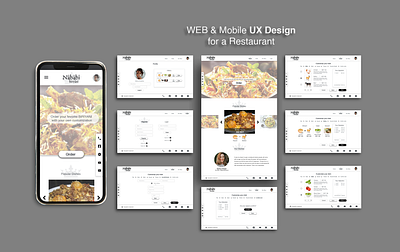 UX UI Design of a Food Ordering Web and Mobile App adobe illustrator adobe xd branding design illustration ui ux web design web ui