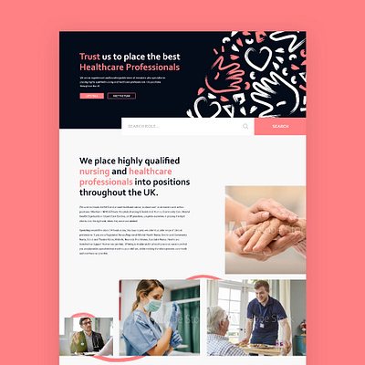 Healthcare Recruitment Design design flat illustration uidesign webdesign website