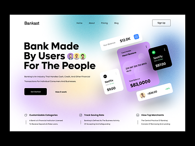 Banking Website about us app design banking banking web banking website branding header hero section home page landing page landingpage testimonial uiux design web design web header web page web site website