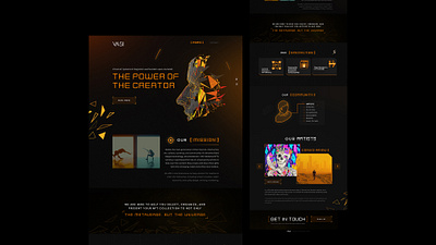 Vasi Website - NFT 3d branding dark mode design graphic design landing page nft ui webs website