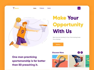 Sports || A Sports Shop baseball basketball creative ui dailyui home screen homepage landingpage popular design popular shot sport sports branding sports design sports shop volleyball