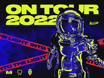 Into the Light 2d 3d after effects animation astronaut black blue branding design light red rocketman typography yellow