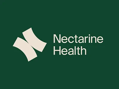 Nectarine Health Logotype brand design brand identity branding design logo logotype mark