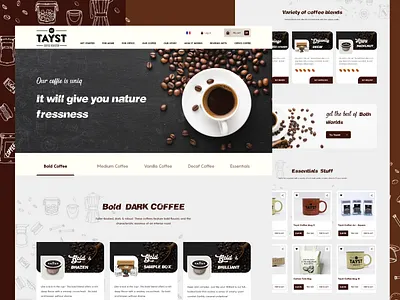 Coffee shop landing page UI design app design branding creative design dgpro dgprostudio digital landing page design landingpage logo mobile ui shop ui ui design uidesign uxdesign web ui design webdesign website design