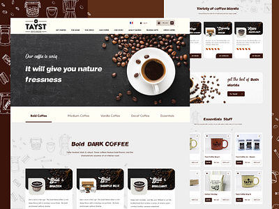 Coffee shop landing page UI design app design branding creative design dgpro dgprostudio digital landing page design landingpage logo mobile ui shop ui ui design uidesign uxdesign web ui design webdesign website design