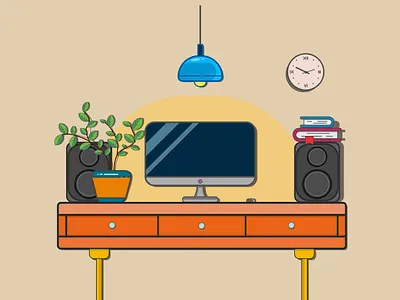 Work Place adobe illustrator bestvector design digital illustration digitalart firstshot flat flatvector graphicdesign illustration illustrator vector vector illustration vectorart web workplace workspace