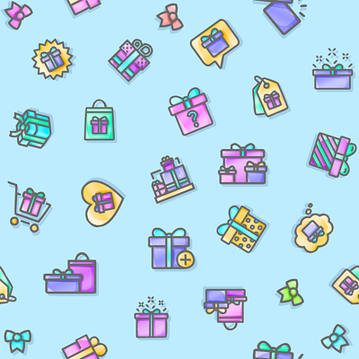 Online Shopping Pattern digital icon illustration pattern pattern design