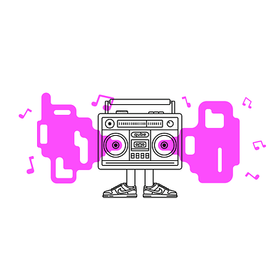 Radio digital illustration flat illustration illustration art illustrator inktober inktober2020 lineart linework radio vector