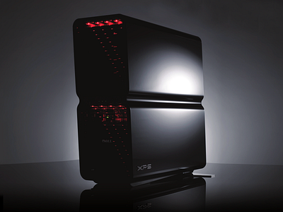 XPS Gaming tower PC 2d illustration 3d modelling cmf vbl