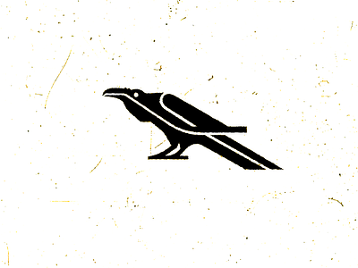 Raven animal bird black illustration ink logo nature raven texture