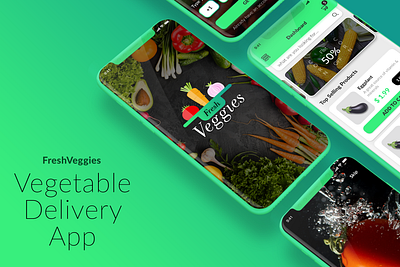 Fresh Veggies app ui app ui design dashboard delivey app fresh vegetables vegetable vegetables delivery app