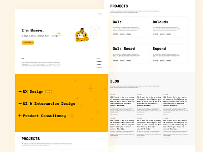 Personal Portfolio blog design designer momen portfolio portfolio design portfolio site product design projecs simple simple design simple illustration simple portfolio ui ux uxui