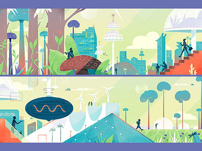 World Economic Forum. art direction future human illustration sustainability