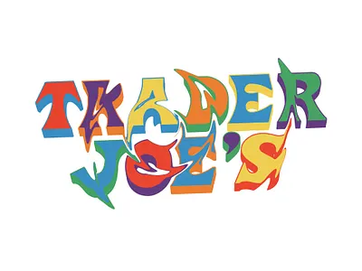 Trader Joe's branding design illustration lettering logo type typography vector