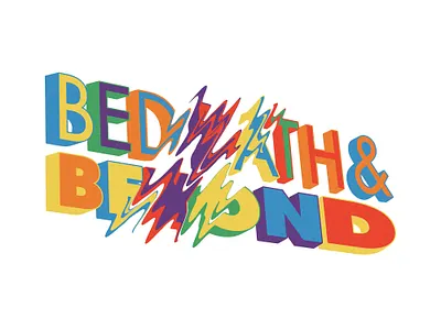 Bed Bath & Beyond branding design illustration lettering logo type typography vector