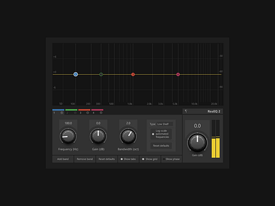 Reaper ReaEQ redesign concept audio concept figma flat music plugin reaper redesign ui vst