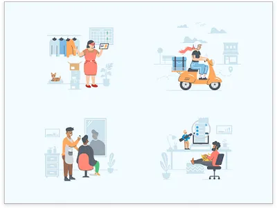 TurboTax illustrations app branding design graphic design illustration vector