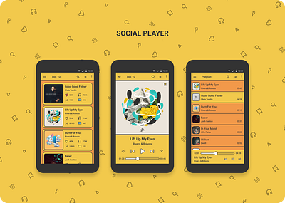 Social Player - Experimental App Design Concept app concept design designs experimental figma player