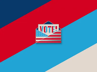 Limited Edition VOTE! Enamel Pin dan kuhlken dkng dkng studios enamel pin enamel pins flag geometric icon illustration nathan goldman pin united states of america unitedstates vector vote
