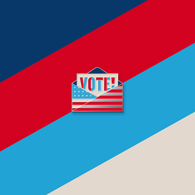 Limited Edition VOTE! Enamel Pin dan kuhlken dkng dkng studios enamel pin enamel pins flag geometric icon illustration nathan goldman pin united states of america unitedstates vector vote