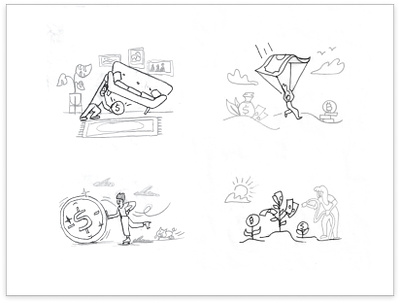 TurboTax illustration (Sketches) app branding design graphic design illustration sketches