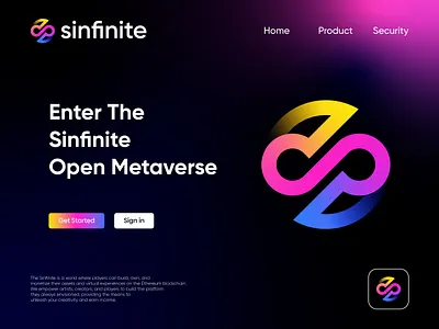 Sinfinite Logo Design | Metaverse Logo Concept a b c d e f g h i j k l m n app logo blockchain brand identity branding creative logo ethereum fintech flat logo gradient infinity logo logo design logos logotype metaverse minimalist modern logo o p q r s t u v w x y z technology