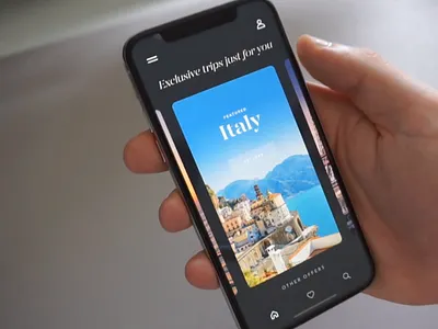 🏖️ Parallax Travel Cards ✈️ accelerometer cards carousel interface parallax app parallax effect parallax mobile tilt animation tourism tourism app tours travel travel agency travel app traveling traveling app ui ux