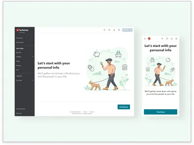 TurboTax illustrations in-product app branding design graphic design illustration typography ui ux vector