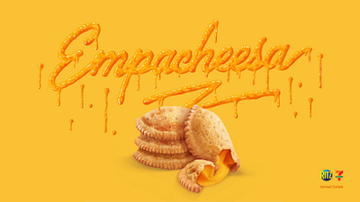 Empacheesa branding cheese cheesy design illustration lettering procreate texture type