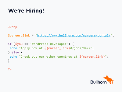 We're Hiring A WordPress Developer developer development hiring job ui ux wordpress wordpress design wordpress development