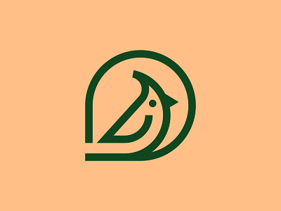 Bunsi Logo bird branding logo woodpecker