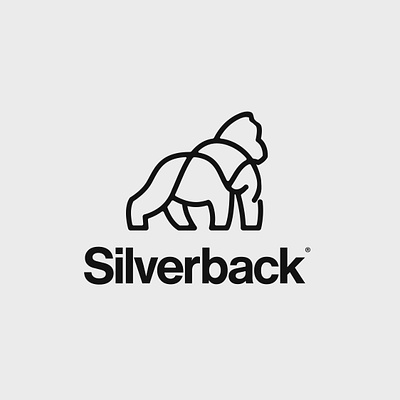 Silverback Logo graphicdesign helvetica illustrator lineart linelogo logodesign logodesigner logodesignersclub logodesigns logomark logoplace logos logosai logotype silverback