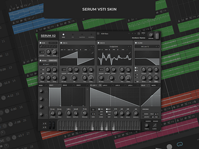 Serum - VSTii skin design audio concept design figma flat musicians plugin reaper redesign serum studio one synth ui vst vsti