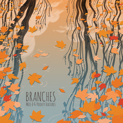 Branches album art album cover autumn design drawing illustration leaves music photoshop water