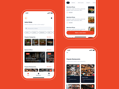 Food Reservation App Concept app app design food design food reservation mobile mobile app preorder app reserve ui ui ux design ux