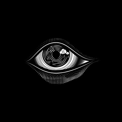 Eye Illustration badge blend tool branding design etch etching eye graphic design illustration lettering artist linework mark scratchboard symbol vector