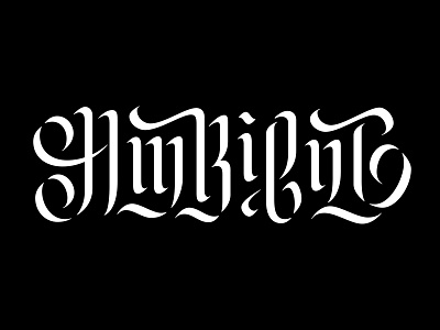 Ambient Lettering blackletter custom lettering custom type design experimental experimental type flourish gothic handlettering lettering lettering artist stencil type typography