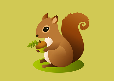 Squirrel adobe illustrator animal art artwork design gradient design illustration illustrator nature illustration squirrel vector vector art
