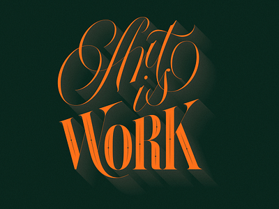 Art is Work custom lettering custom type fancy flourish handlettering lettering lettering artist milton glaser script lettering serif spencerian type design typography