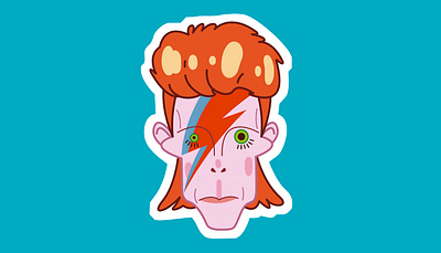 David Bowie 70s singers character design david bowie illustration vector