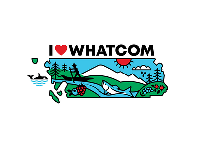 I ❤ Whatcom bellingham berries blueberry canoe cascades mt. baker native american nooksack orca oregon grape pacific northwest pnw puget sound raspberry salish salish sea salmon thimble berry washington state whatcom county