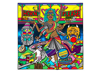 Devi character design illustration pop art